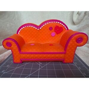 Lalaloopsy Doll Furniture Orange Pink Plastic Sofa Couch MGA Entertainment 2010